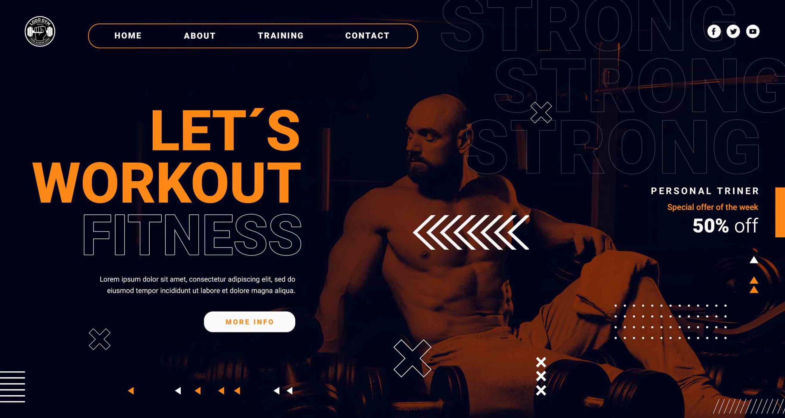 Fitness & Health Website Designs