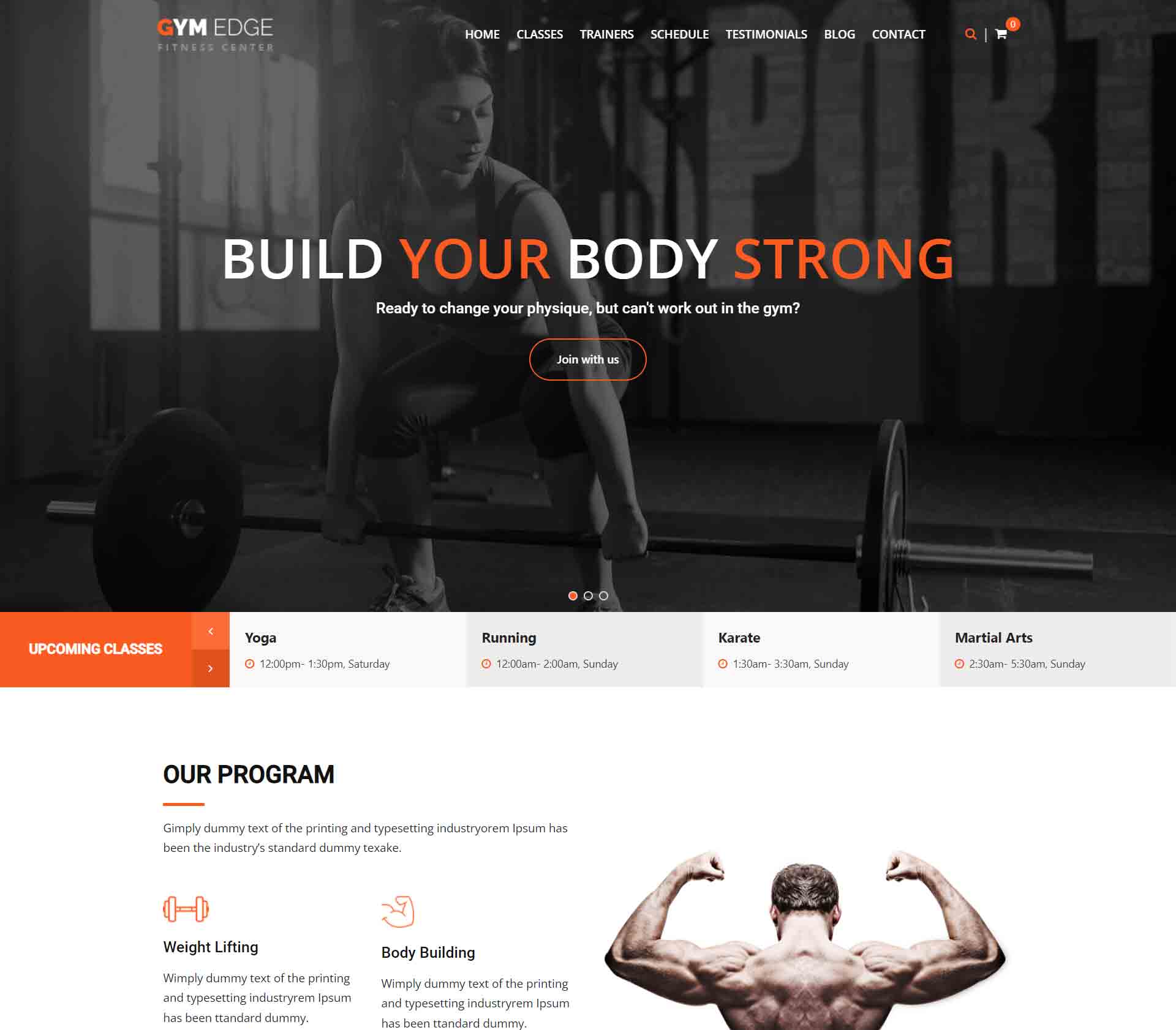 Fitness & Health Website Designs