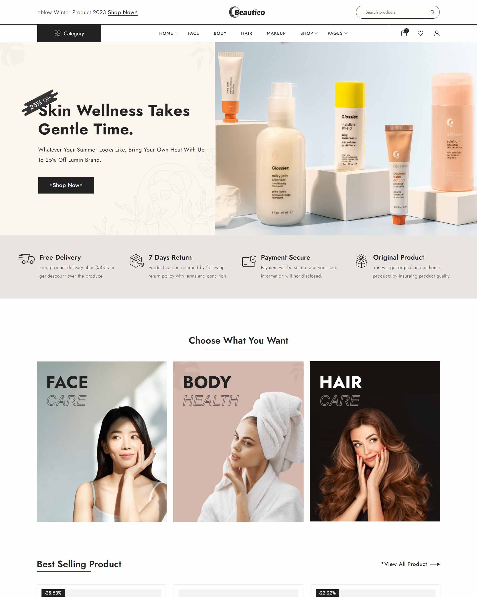 Salon & Cosmetics Websites