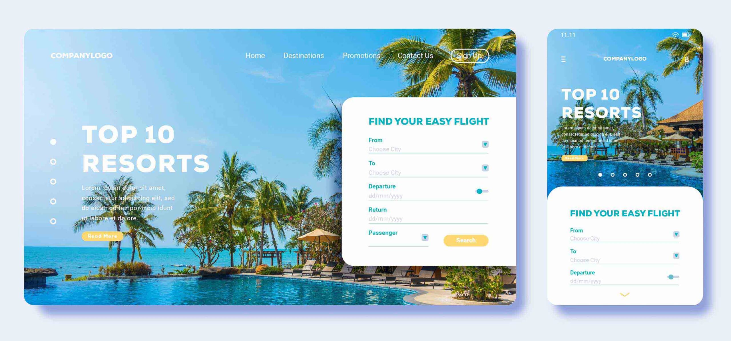 Travel Industry Website Designs
